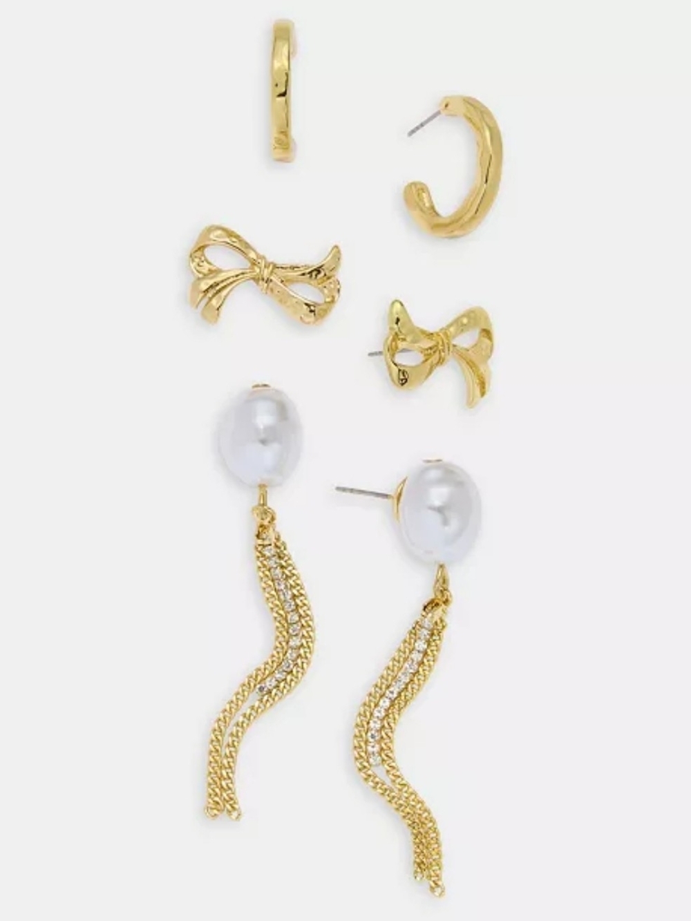 I.N.C. International Concepts 3-Pc. Set Pavé & Imitation Pearl Earrings, NWT